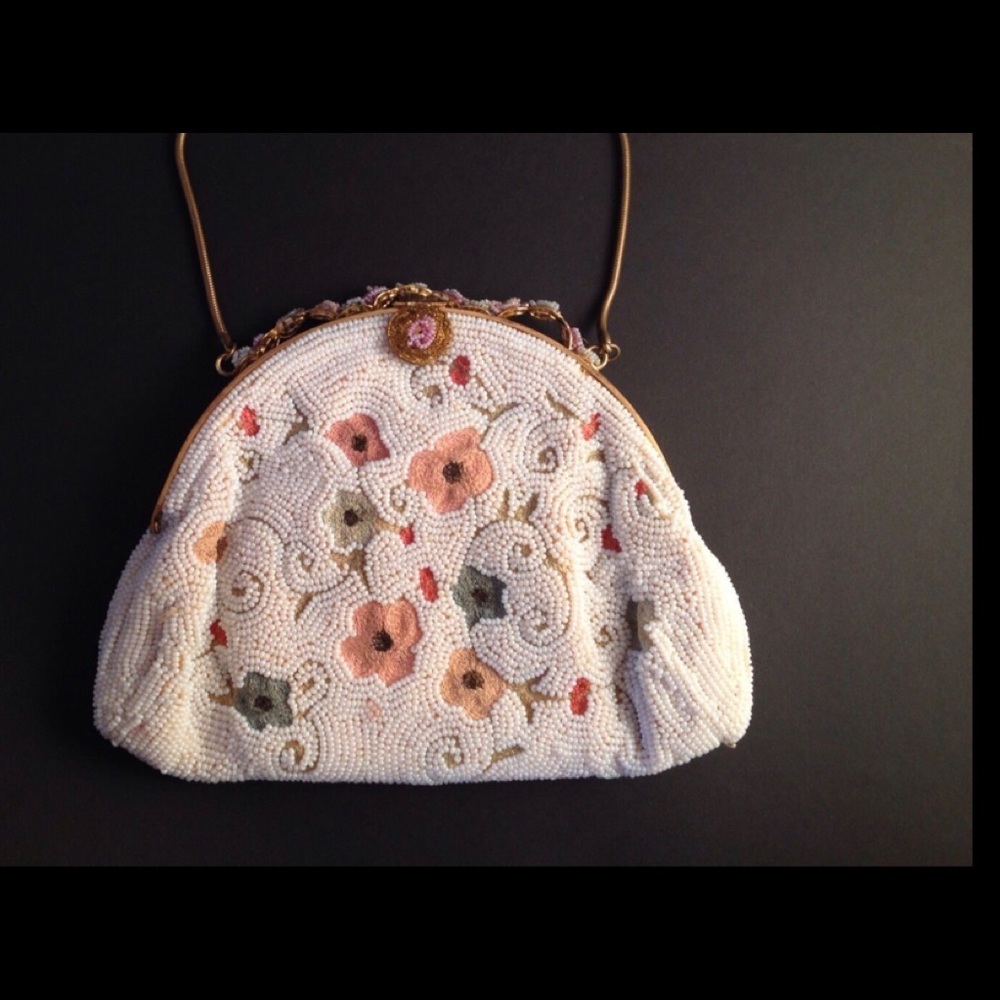 DORMAR 30s Bead Embroider Floral Belgium Handmade